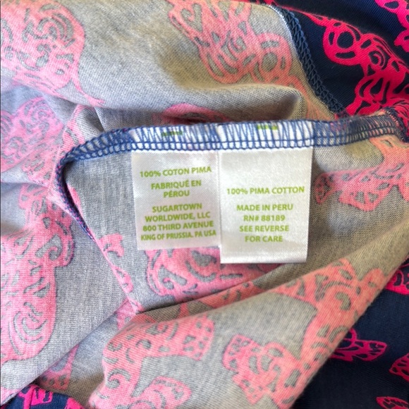 Lilly Pulitzer Marlowe Elephant Print Long Sleeve Pink and Blue Dress 🍁 - Picture 8 of 9